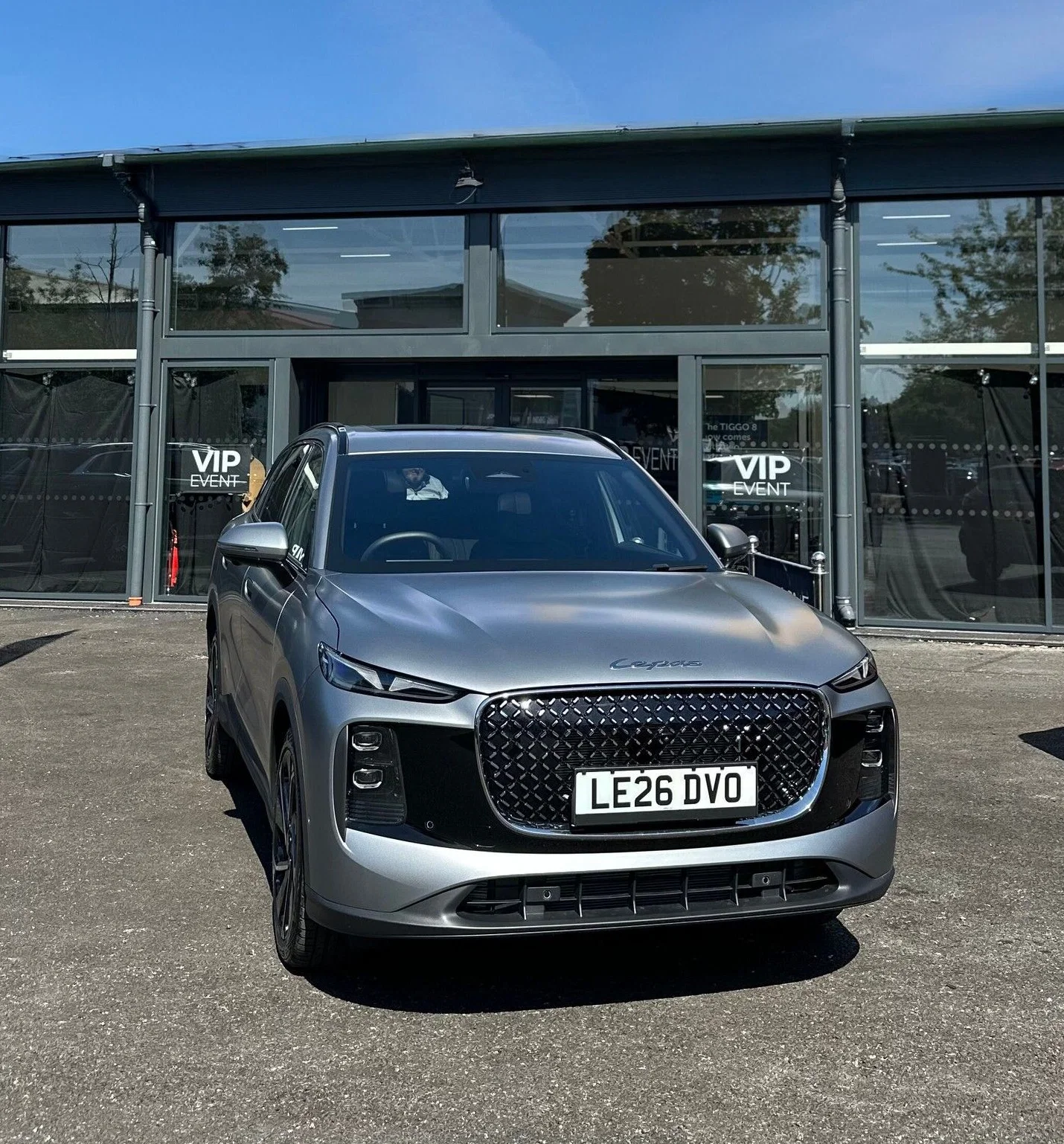 LEPAS L8 outside a UK dealership during a test drive event